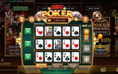 Code nổ hũ mini poker - Mã quà tặng đặc biệt cho game thủ